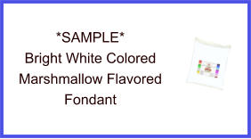Bright White Marshmallow Fondant Sample