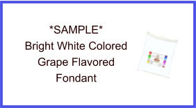 Bright White Grape Fondant Sample