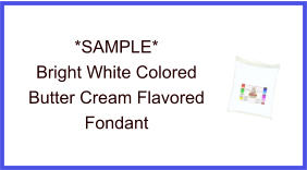 Bright White Butter Cream Fondant Sample