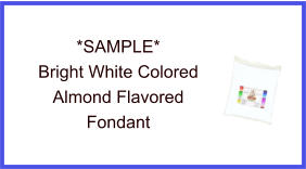 Bright White Almond Fondant Sample