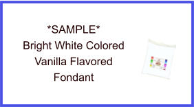 Bright White Vanilla Fondant Sample