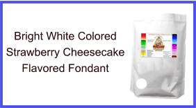 Bright White Strawberry Cheesecake Fondant