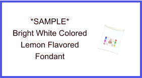 Bright White Lemon Fondant Sample