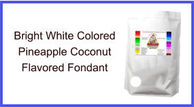 Bright White Pineapple Coconut Fondant