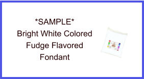 Bright White Fudge Fondant Sample