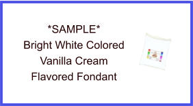 Bright White Vanilla Fondant Sample