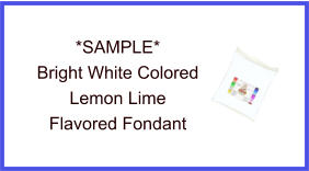 Bright White Lemon Lime Fondant Sample