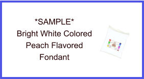 Bright White Peach Fondant Sample