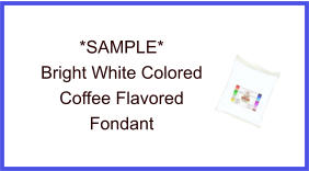 Bright White Coffee Fondant Sample