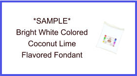 Bright White Coconut Lime Fondant Sample