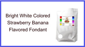 Bright White Strawberry Banana Fondant