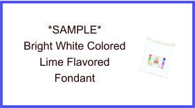 Bright White Lime Fondant Sample