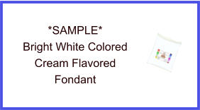 Bright White Cream Fondant Sample