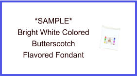 Bright White Butterscotch Fondant Sample