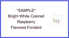 Bright White Raspberry Fondant Sample