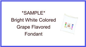 Bright White Grape Fondant Sample
