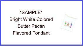 Bright White Butter Pecan Fondant Sample