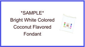 Bright White Coconut Fondant Sample