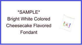 Bright White Cheesecake Fondant Sample