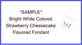 Bright White Strawberry Cheesecake Fondant Sample