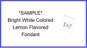 Bright White Lemon Fondant Sample