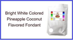 Bright White Pineapple Coconut Fondant