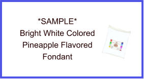 Bright White Pineapple Fondant Sample