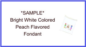 Bright White Peach Fondant Sample