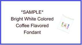 Bright White Coffee Fondant Sample