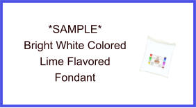 Bright White Lime Fondant Sample
