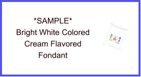 Bright White Cream Fondant Sample