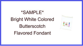 Bright White Butterscotch Fondant Sample