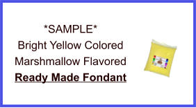 Bright Yellow Marshmallow Fondant Sample
