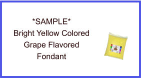 Bright Yellow Grape Fondant Sample