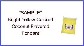 Bright Yellow Coconut Fondant Sample