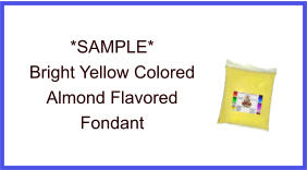 Bright Yellow Almond Fondant Sample
