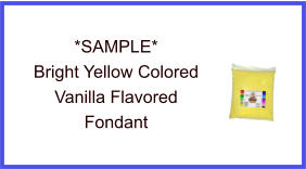 Bright Yellow Vanilla Fondant Sample