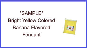 Bright Yellow Banana Fondant Sample