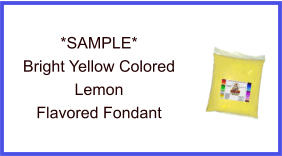 Bright Yellow Lemon Fondant Sample