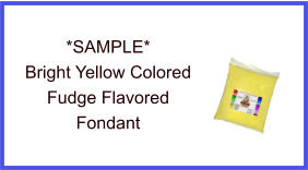 Bright Yellow Fudge Flavor Fondant Sample