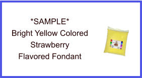 Bright Yellow Strawberry Fondant Sample