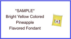 Bright Yellow Pineapple Fondant Sample