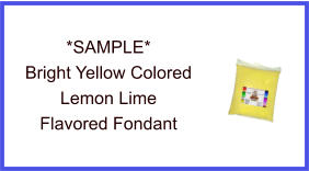 Bright Yellow Lemon Lime Fondant Sample