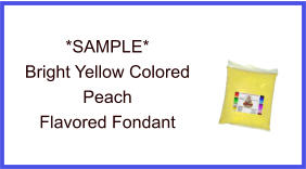 Bright Yellow Peach Fondant Sample