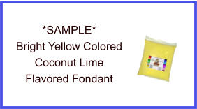 Bright Yellow Coconut Lime Fondant Sample