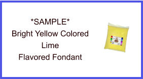 Bright Yellow Lime Fondant Sample