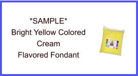 Bright Yellow Cream Fondant Sample