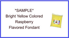 Bright Yellow Raspberry Fondant Sample