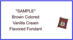 Brown Vanilla Cream Fondant Sample