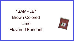 Brown Lime Fondant Sample